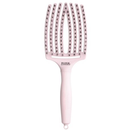 Щетка  для волос  Olivia Garden Fingerbrush  Care Iconic Boar&Nylon Pastel Pink Large  (ID2270)
