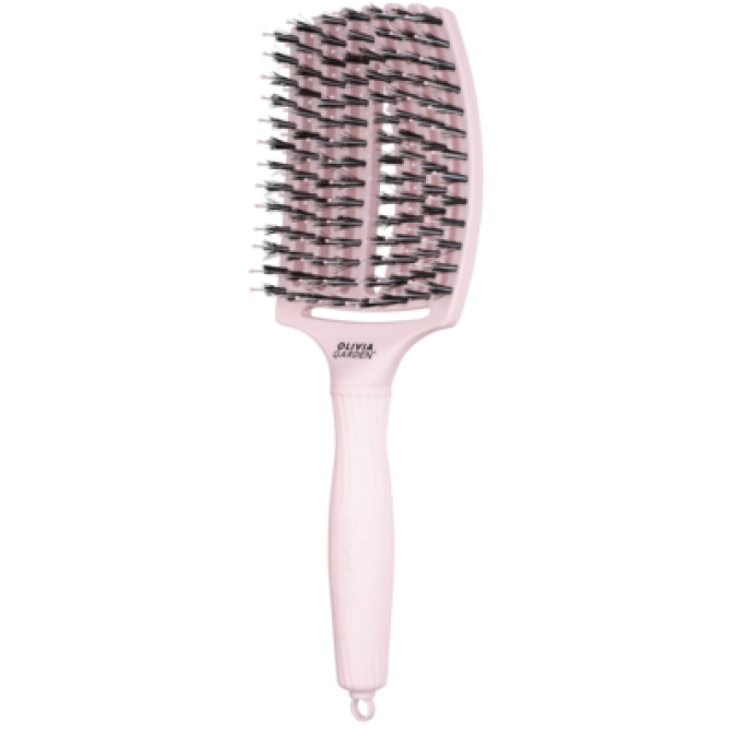 Щетка для волос Olivia Garden Fingerbrush Care Iconic Boar&Nylon Pastel Pink Large (ID2270) от компании ИРИС