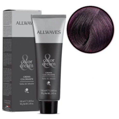 Крем-краска для волос Allwaves Color Cream 5.2 светло фиолетово-коричневая, 100 мл