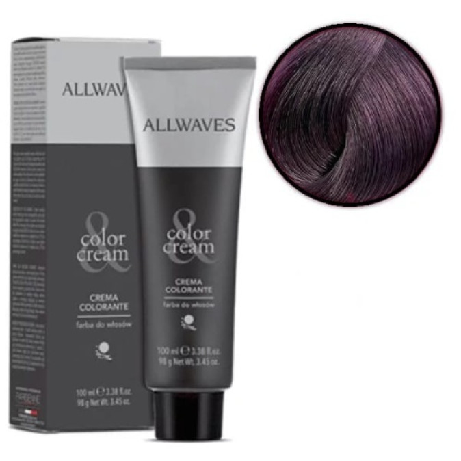 Крем-краска для волос Allwaves Color Cream 5.2 светло фиолетово-коричневая, 100 мл от компании ИРИС