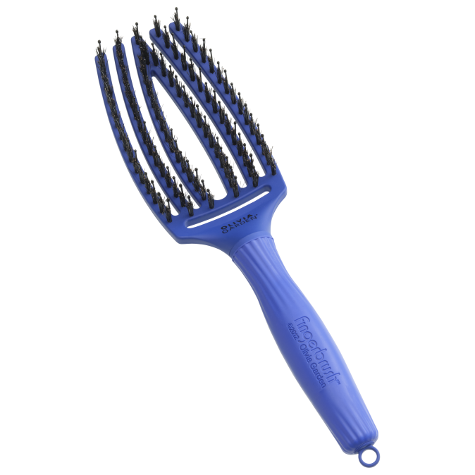 Щетка Olivia Garden Fingerbrush Care Iconic Boar&Nylon Blue Jeans - Лимитированная серия On the road again от компании ИРИС