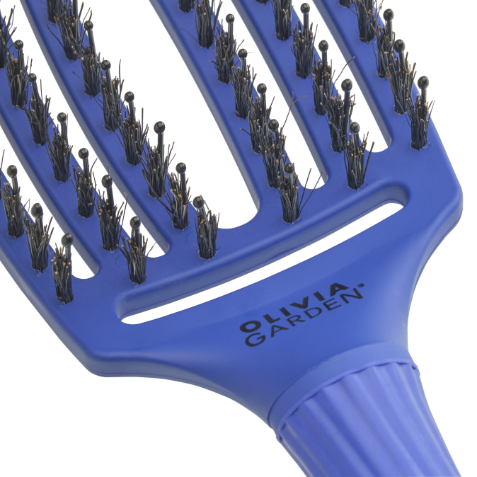 Щетка Olivia Garden Fingerbrush Care Iconic Boar&Nylon Blue Jeans - Лимитированная серия On the road again от компании ИРИС