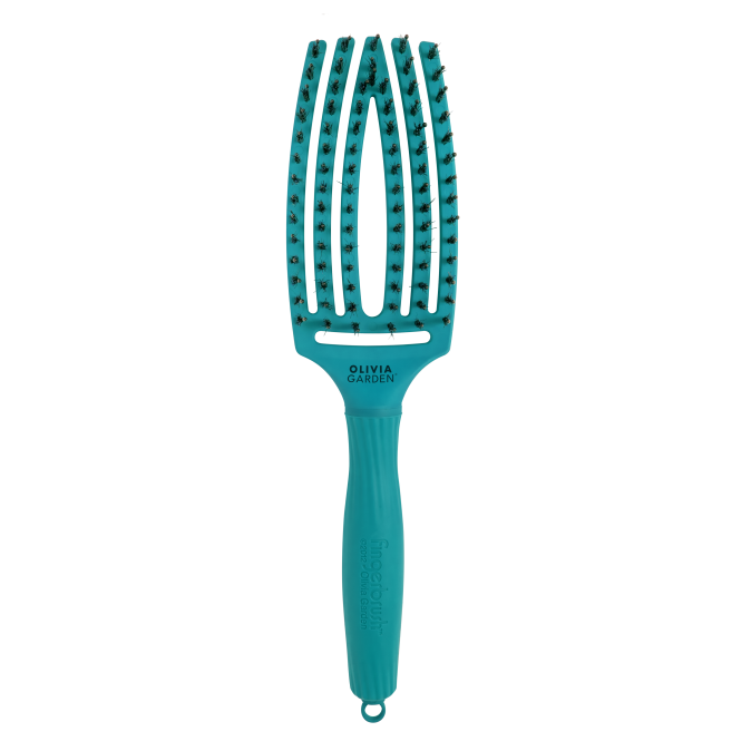 Щітка Olivia Garden Fingerbrush Care Iconic Boar&Nylon Blue Lagoon 