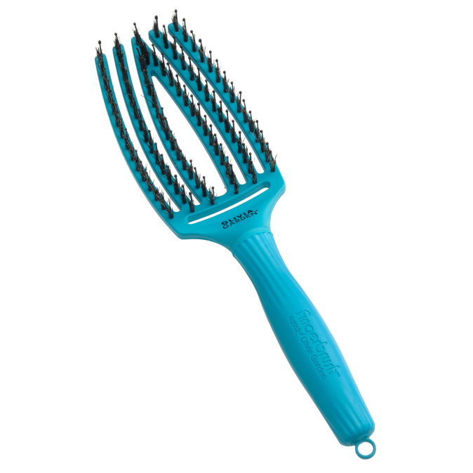 Щітка Olivia Garden Fingerbrush Care Iconic Boar&Nylon Blue Lagoon 