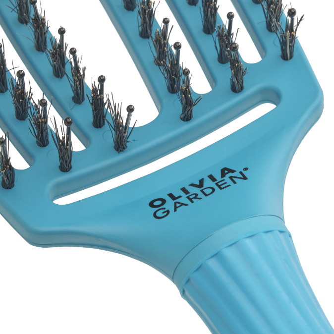 Щітка Olivia Garden Fingerbrush Care Iconic Boar&Nylon Blue Lagoon 