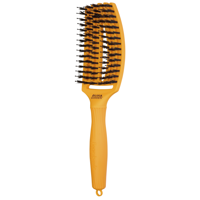 Щетка Fingerbrush Care Iconic Boar&Nylon Yellow Sunshine от компании ИРИС