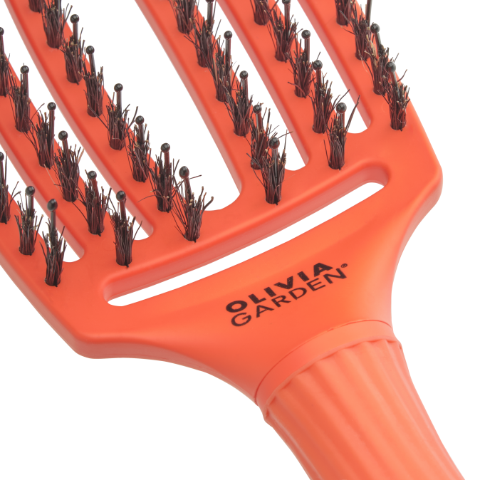Щітка Olivia Garden Fingerbrush Care Iconic Boar&Nylon Orange Dream от компании ИРИС