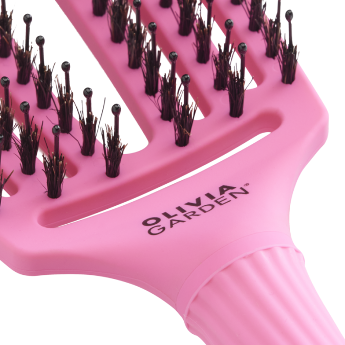 Щітка для волосся FINGERBRUSH Boar&Nylon ThinkPink 2024 Bubble Pink ID1844 