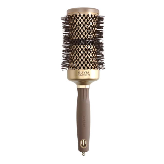 Термобрашинг Olivia Garden Expert Blowout Curl Wavy Bristles Gold&Brown 55 мм (ID2066) 