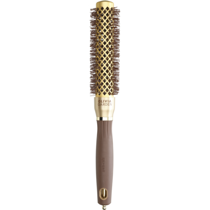 Брашинг Olivia Garden Expert Blowout Speed Wavy Bristles Gold & Brown d.25 от компании ИРИС