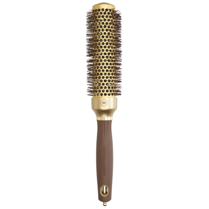 Брашинг Olivia Garden Expert Blowout Speed Wavy Bristles Gold & Brown d.35 от компании ИРИС