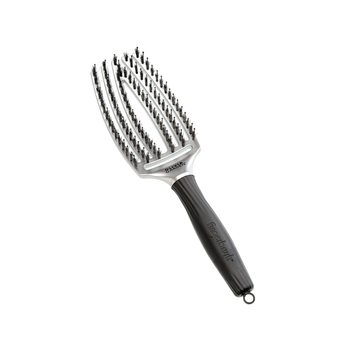 Щітка для укладання Olivia Garden FingerBrush Trinity Silver (ID1690) 