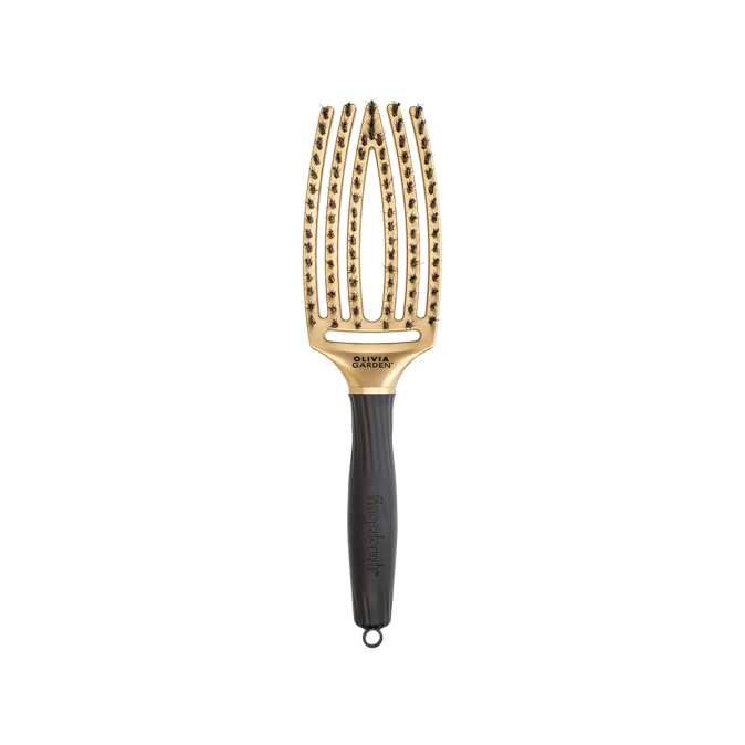 Щітка для укладання Olivia Garden FingerBrush Trinity Gold (ID1688) 