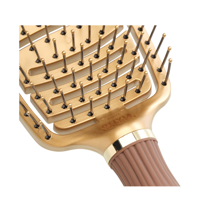 Щітка для волосся Olivia Garden Expert Care Flex Nylon Bristles Gold&Brown (ID2072) 