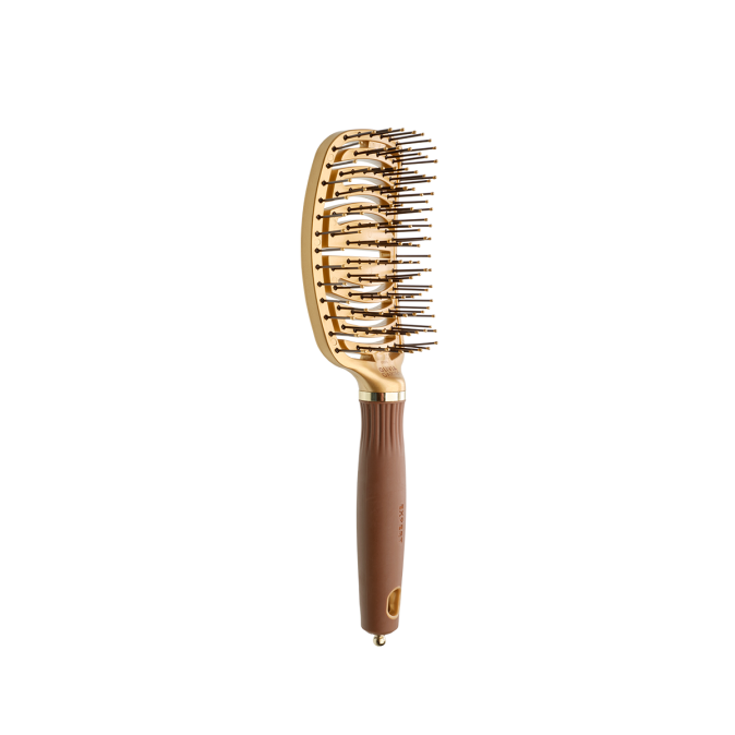 Щітка для волосся Olivia Garden Expert Care Flex Nylon Bristles Gold&Brown (ID2072) 