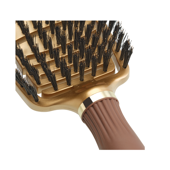 Щітка для волосся Olivia Garden Expert Care Flex Boar Bristles Gold&Brown (ID2070) 