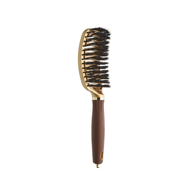 Щітка для волосся Olivia Garden Expert Care Flex Boar Bristles Gold&Brown (ID2070) 