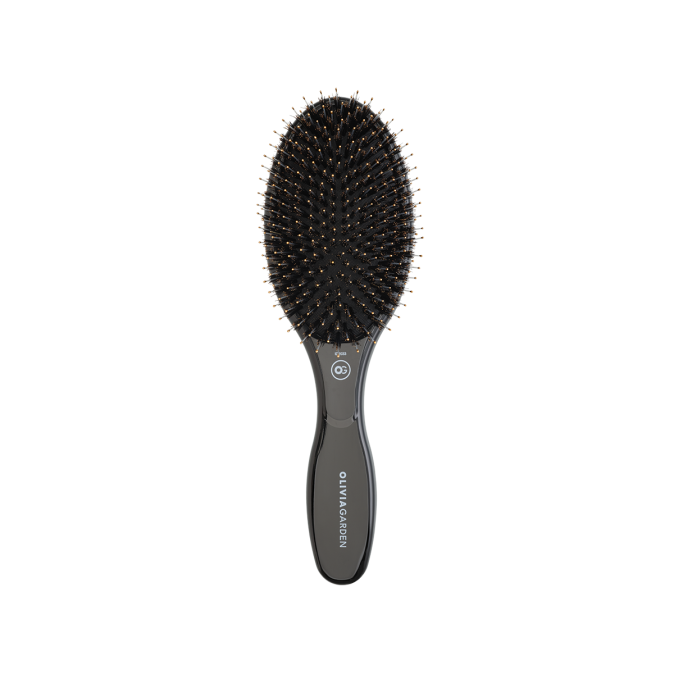 Масажна щітка Olivia Garden Expert Care Oval Boar & Nylon Bristles Black (ID2033) 