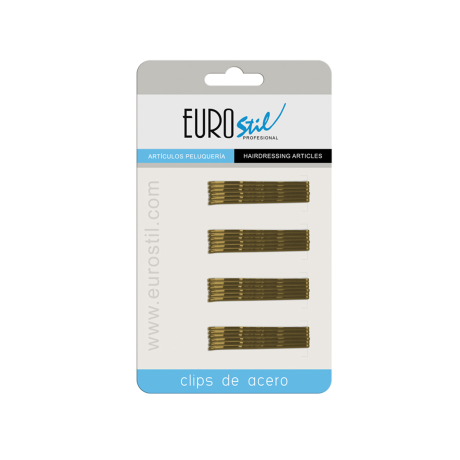 Невидимки Eurostil коричневые маленькие 24 шт (01609)