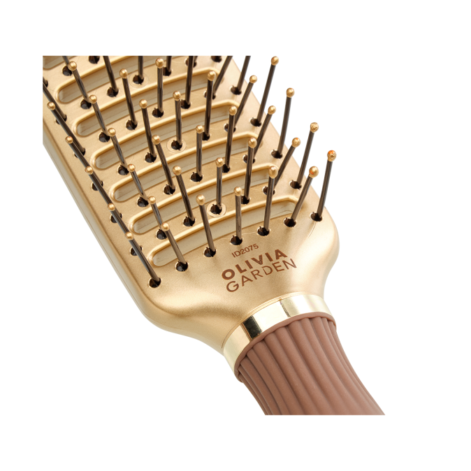 Щітка для волосся Olivia Garden EXPERT STYLE VENT Nylon Bristles Gold & Brown (ID2075) 