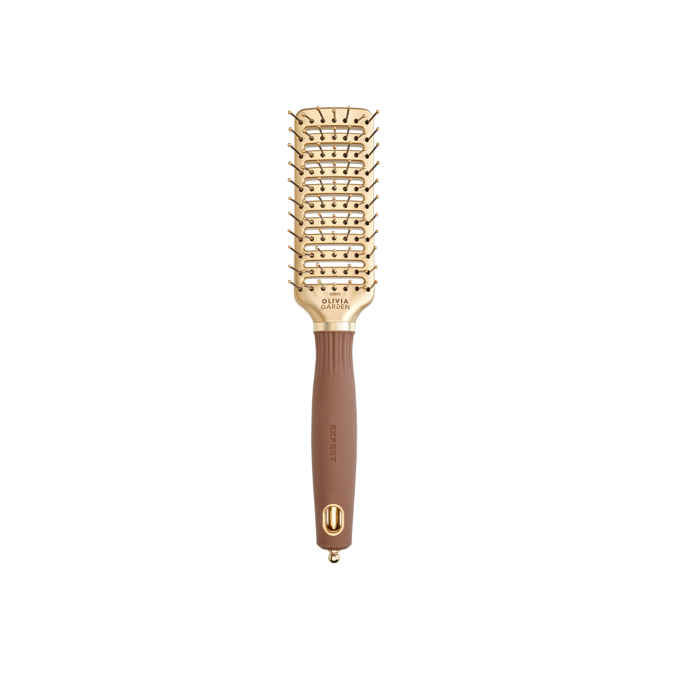 Щітка для волосся Olivia Garden EXPERT STYLE VENT Nylon Bristles Gold & Brown (ID2075) 
