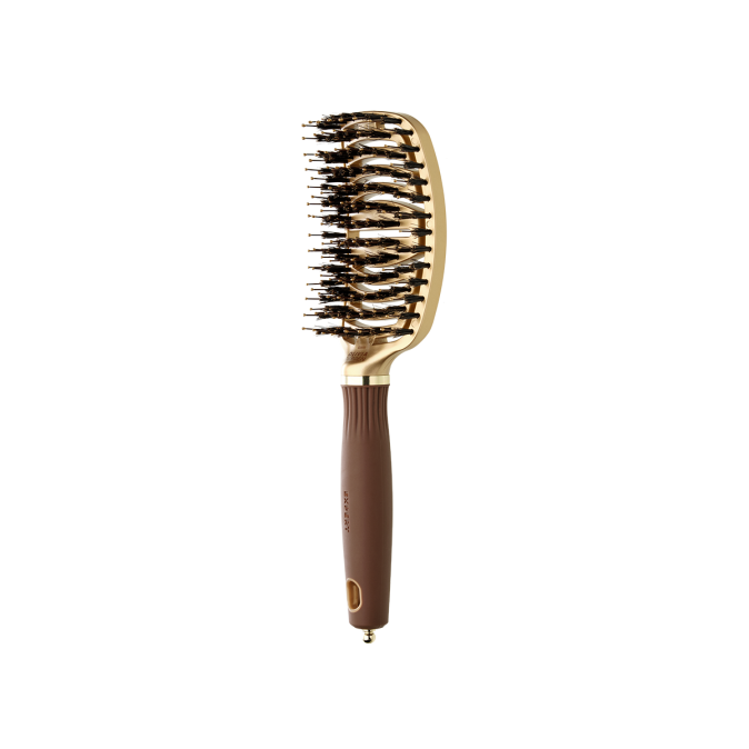 Щітка для волосся Olivia Garden EXPERT CARE FLEX Boar & Nylon Bristles Gold & Brown (ID2071) 