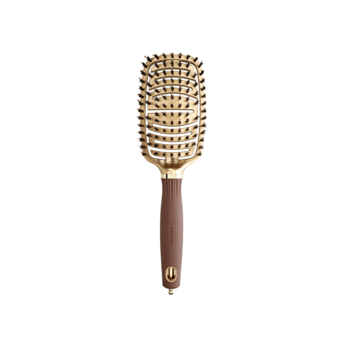 Щітка для волосся Olivia Garden EXPERT CARE FLEX Boar & Nylon Bristles Gold & Brown (ID2071) 