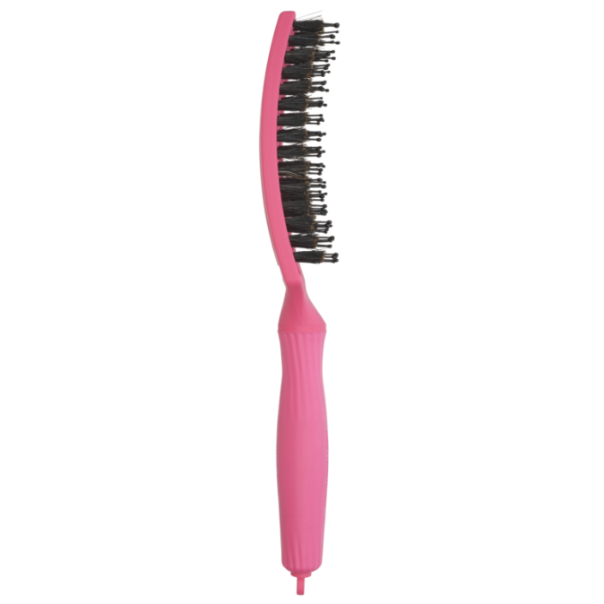 Професійна щітка для розплутування волосся Olivia Garden Fingerbrush Care Iconic Boar & Nylon Hot Pink M (арт. ID1200 / PR-FB1PC-BLUSH-HP) 