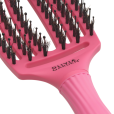 Професійна щітка для розплутування волосся Olivia Garden Fingerbrush Care Iconic Boar & Nylon Hot Pink M (арт. ID1200 / PR-FB1PC-BLUSH-HP)