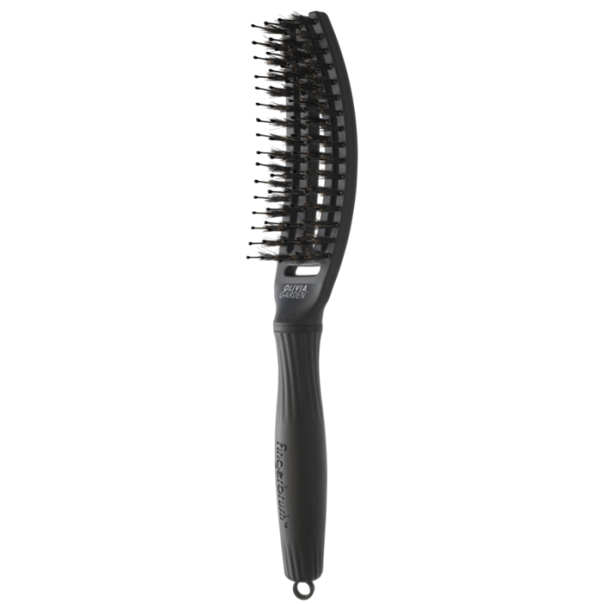 Професійна щітка для розплутування волосся Olivia Garden Fingerbrush Care Iconic Boar & Nylon Full Black S (арт. ID1730) 