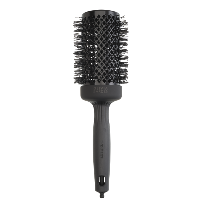 Професійний керамічний термобрашинг із хвилястою щетиною Olivia Garden Expert Blowout Shine Wavy Bristles Black Label 55 мм (арт. ID2119 / BR-BL1PC-TH054) 