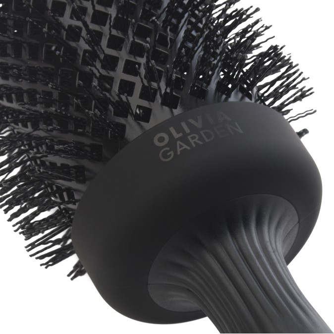 Професійний керамічний термобрашинг із хвилястою щетиною Olivia Garden Expert Blowout Shine Wavy Bristles Black Label 55 мм (арт. ID2119 / BR-BL1PC-TH054) 