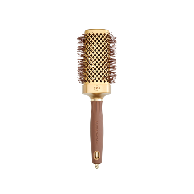 Браш Olivia Garden EXPERT BLOWOUT STRAIGHT Wavy Bristles Gold & Brown 50 (ID2060) 