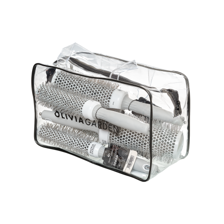 Набор Olivia Garden EXPERT BLOWOUT SPEED White & Grey Bag 5pc (25 + 35 + 45 + 55 + 65) (ID2029)