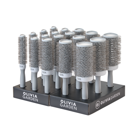 Дисплей Olivia Garden EXPERT BLOWOUT SPEED White & Grey Display 18pc 4x(25 + 35 + 45) 3x(55 + 65) (ID2030)