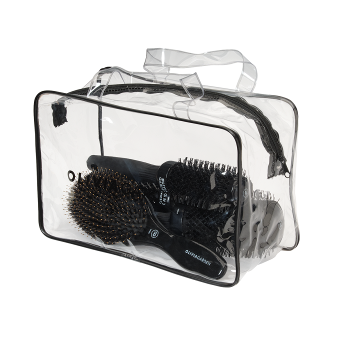 Набір Olivia Garden EXPERT BLOWOUT & CARE Black Bag 4pc (SHINE 35 + 45 + 55 + OVAL) (ID2018) 