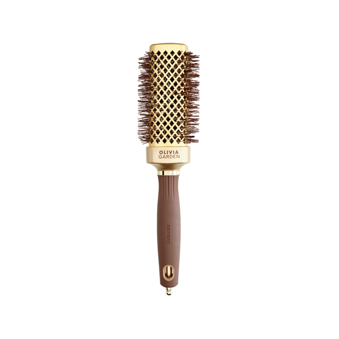 Браш Olivia Garden EXPERT BLOWOUT STRAIGHT Wavy Bristles Gold & Brown 40 (ID2059) 