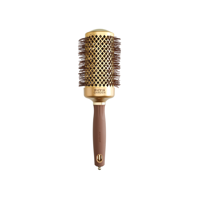 Браш Olivia Garden EXPERT BLOWOUT SHINE Wavy Bristles Gold & Brown 55 (ID2051) 