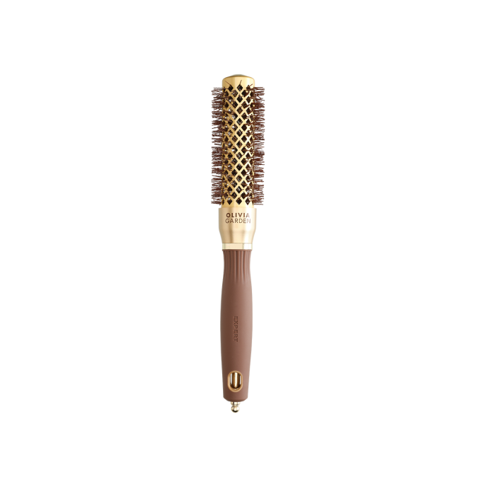 Браш Olivia Garden EXPERT BLOWOUT SHINE Wavy Bristles Gold & Brown 25 (ID2048) 