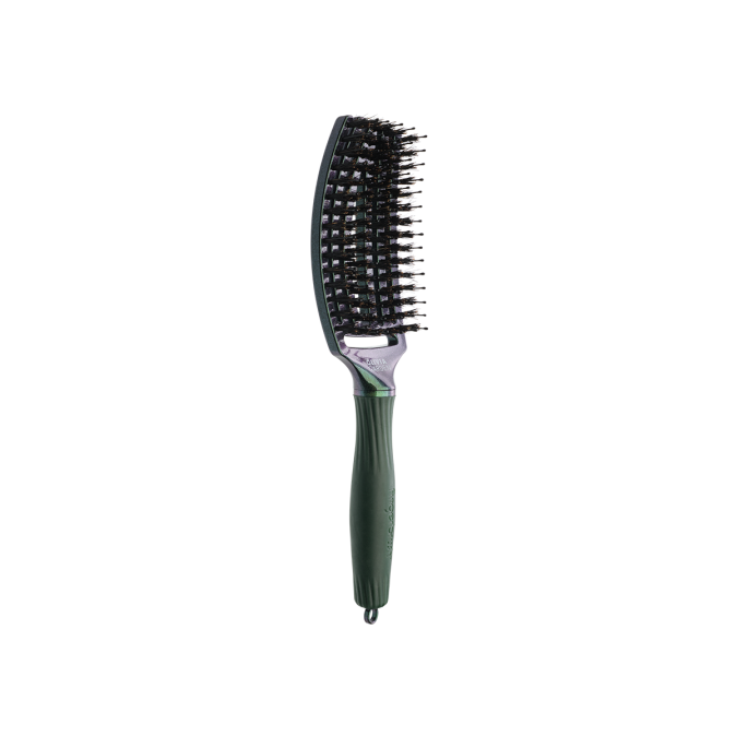 Щетка для волос Olivia Garden Fingerbrush Care Ionic boar&nylon Зеленый изумруд M (ID1826) от компании ИРИС