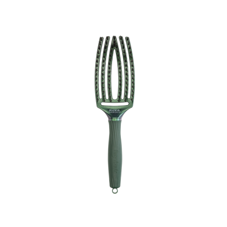 Щетка для волос Olivia Garden Fingerbrush Care Ionic boar&nylon Зеленый изумруд M (ID1826)