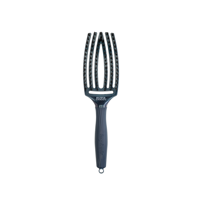 Щетка для волос Olivia Garden Fingerbrush Care Ionic boar&nylon Синий сапфир M (ID1825) от компании ИРИС