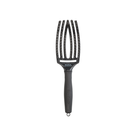 Щетка для волос Olivia Garden Fingerbrush Care Ionic boar&nylon Черный оникс M (ID1828)