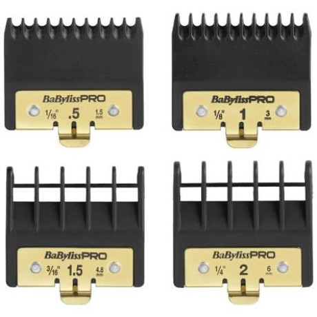 Набір преміум-насадок для тримера BaByliss PRO FXPTGE Premium Trimmer Guards Gold (1.5, 3, 4.8, 6 мм)