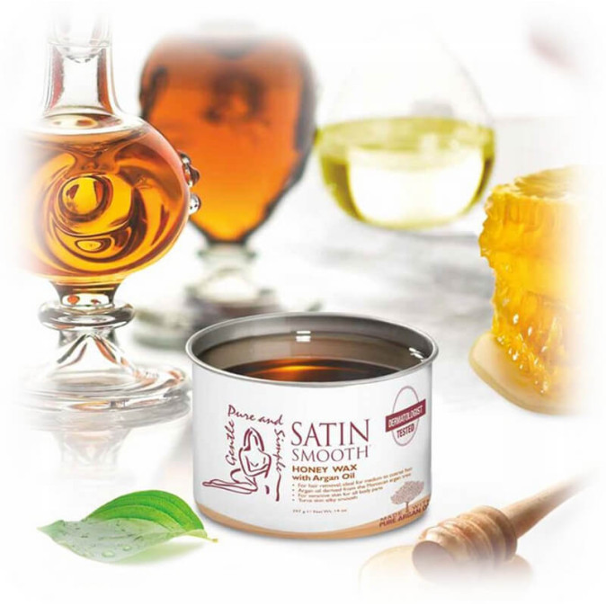 Воск в банке с аргановым маслом SATIN SMOOTH, 400 мл (SSW14HAE) от компании ИРИС