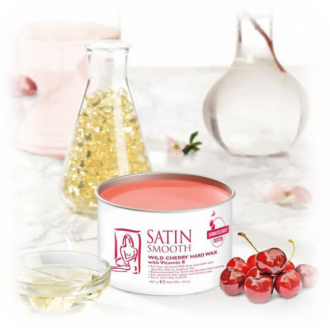 Гарячий віск у банці з екстрактом вишнi та вiтамiном Е SATIN SMOOTH, 400 мл (SSW14CHE) 