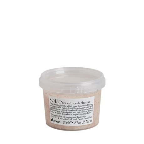 SOLU Sea Salt Scrub Cleanser Паста-скраб з морською сіллю для глибокого очищення шкіри голови та всіх типів волосся Essential Haircare Davines, 75 мл
