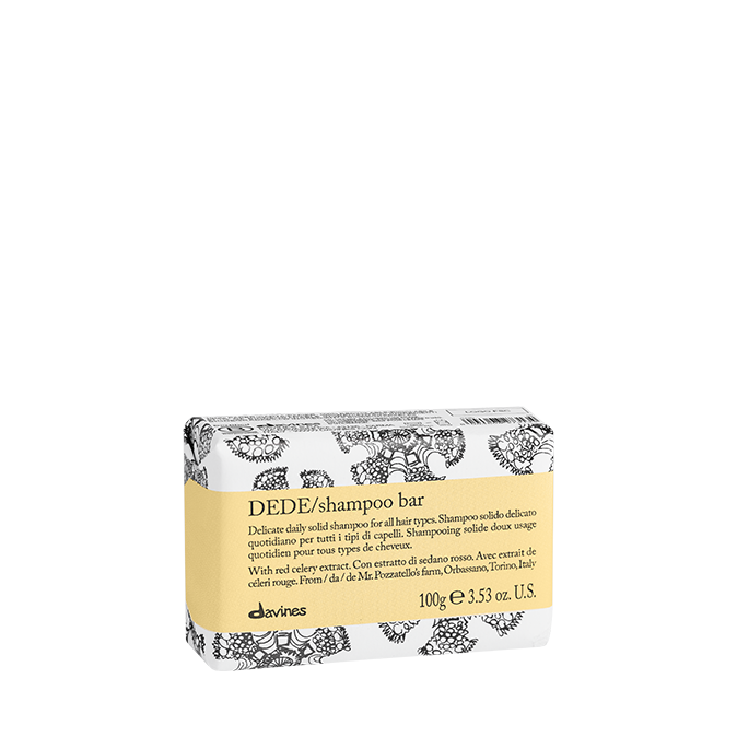 DEDE Shampoo bar Делікатний твердий шампунь для щоденного використання для всіх типів волосся Essential Haircare Davines, 100 мл 