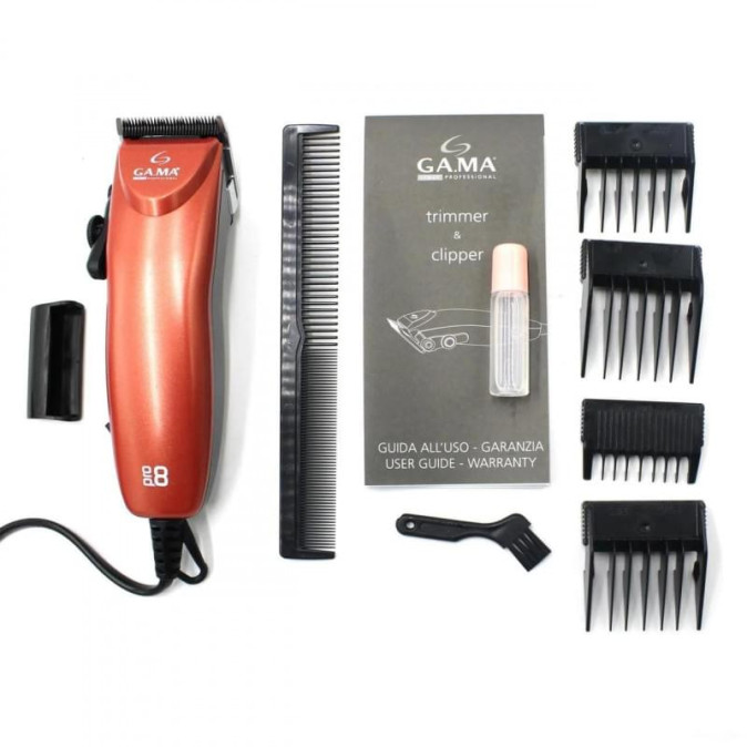 Машинка для стрижки волосся GAMA PRO8 червона (T11.PRO8.RED) 