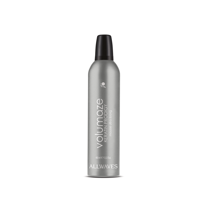 Мус для об'єму волосся з кератином ALLWAVES VOLUMAZE KERATIN PRODIGY VOLUMISING MOUSSE, 400 мл 